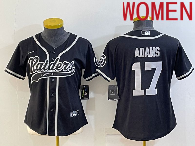 Women Oakland Raiders #17 Adams Black 2022 Nike Co branded NFL Jerseys